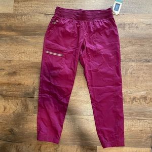 NWT Maroon petite scrub pants